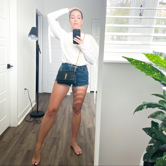 White shirt with open arm details and ties - Picture 3 of 7